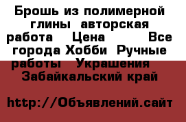 Брошь из полимерной глины, авторская работа. › Цена ­ 900 - Все города Хобби. Ручные работы » Украшения   . Забайкальский край